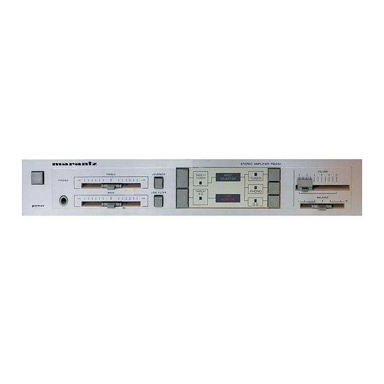 Marantz PM230 Service Manual