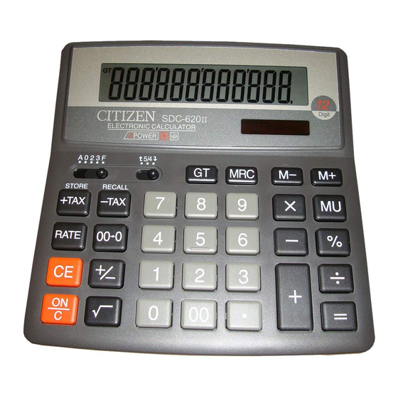 Citizen SDC-620II Instruction Manual