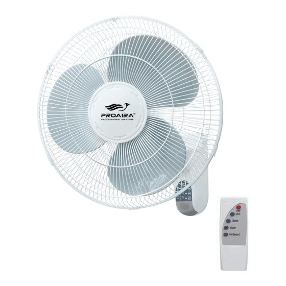 PROAIRA WF-16AR Manual