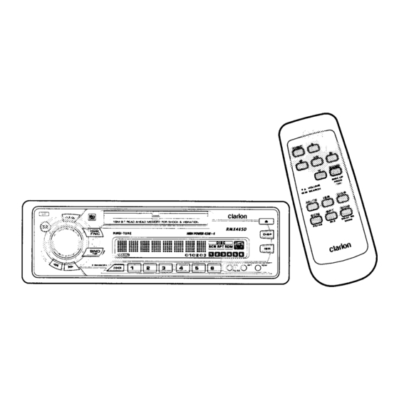 Clarion RMX465D Owner's Manual