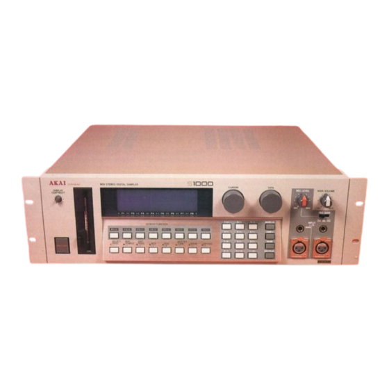 Akai S1000 Series Operator's Manual
