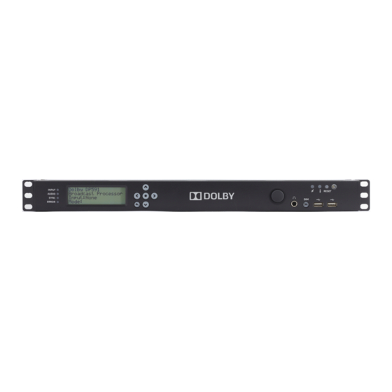 Dolby Laboratories DP590 Quick Start Manual