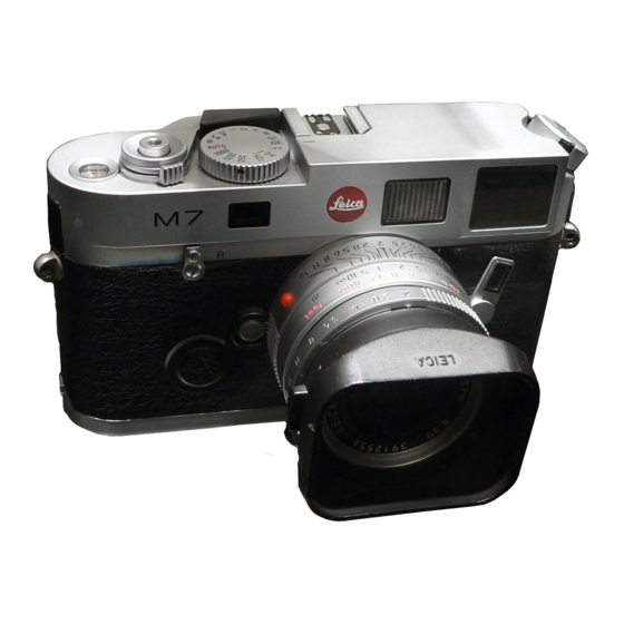 Leica M7 Technical Data