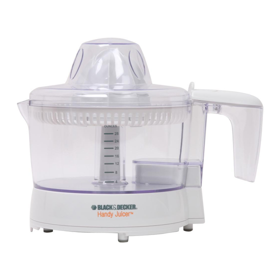 Black & Decker HandyJuicer HJ30 Use And Care Book