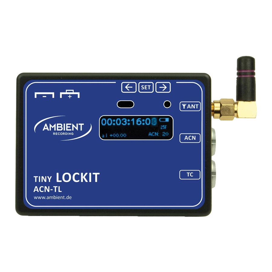 Ambient TinyLockit ACN-TL Manual