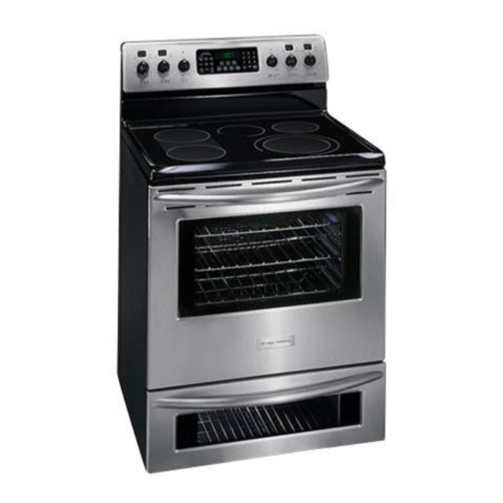 Frigidaire PLEFMZ99GC - 30 Inch Electric Range Use And Care Manual