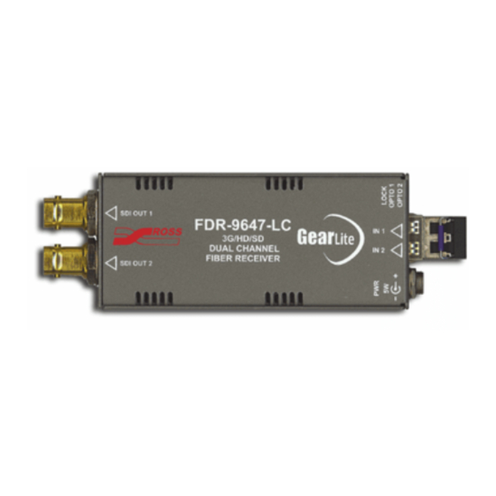 Ross GearLite FDR-9647-LC Manuals