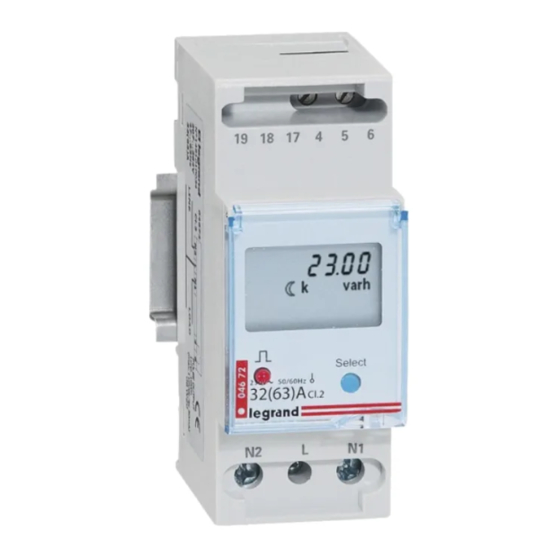 LEGRAND LEXIC 046 72 Quick Start Manual