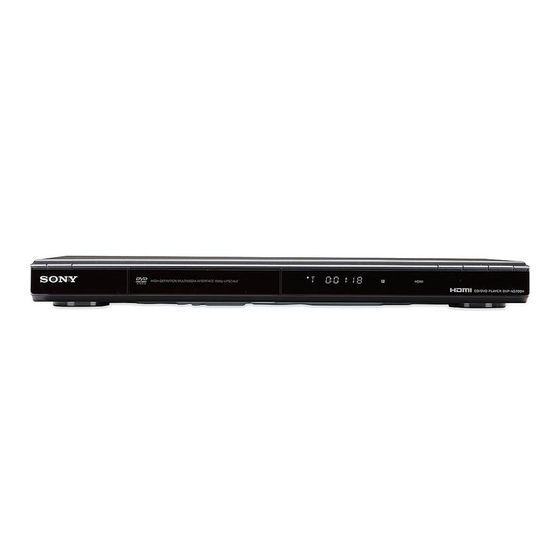 Sony DVP-NS700H Operating Instructions Manual