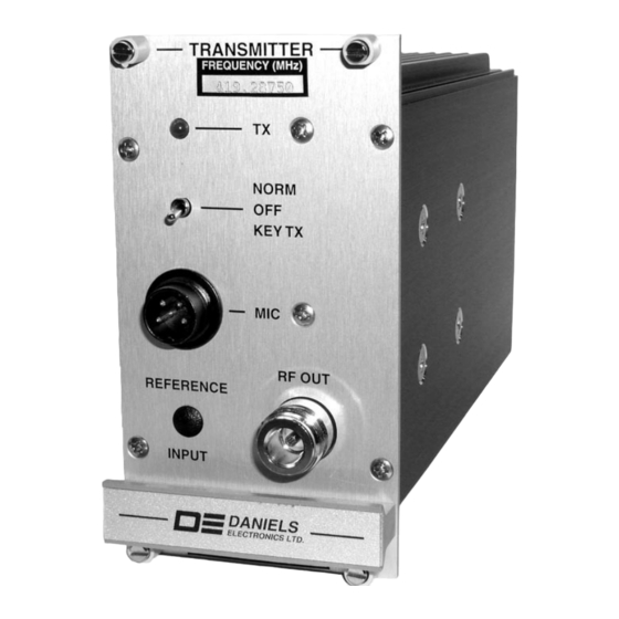 Daniels Electronics MT-3 Instruction Manual