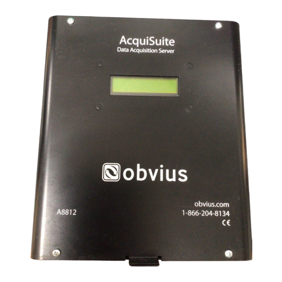 Obvius A8812 Installation And Operation Manual