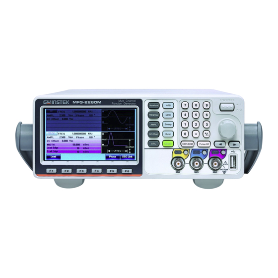 GW Instek MFG-2000 Series Quick Start Manual