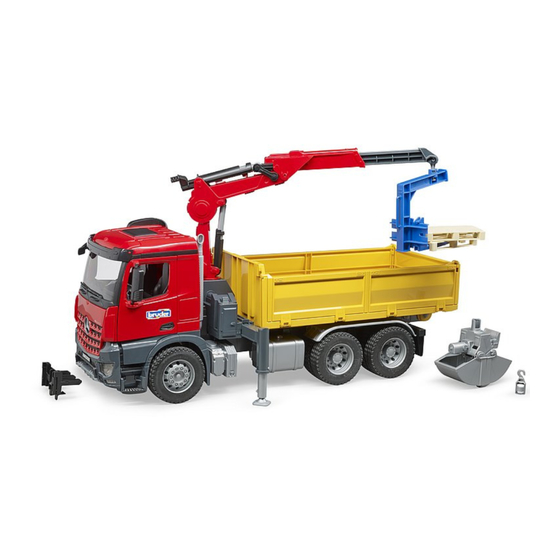 bruder MB Arocs Construction truck with crane Assembly Instructions