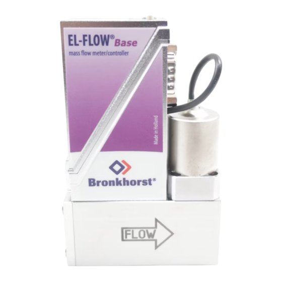 BRONKHORST EL-FLOW BASE SERIES QUICK START MANUAL Pdf Download | ManualsLib