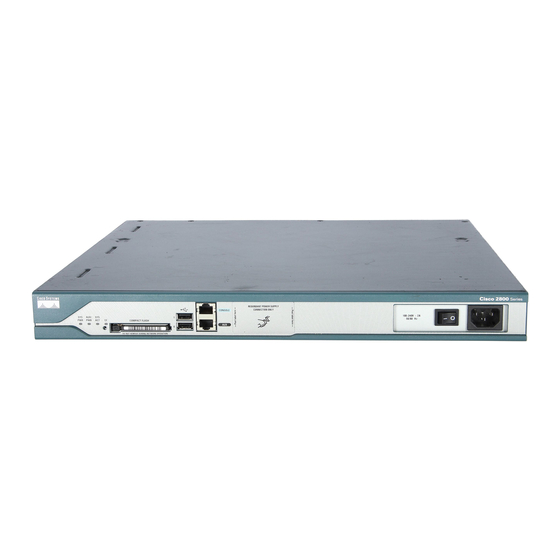 Cisco 2811 - Voice Security Bundle Router Hardware Manual