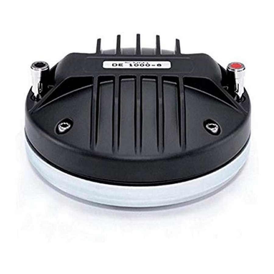 B&C Speakers HF Drivers DE1000 Specification Sheet