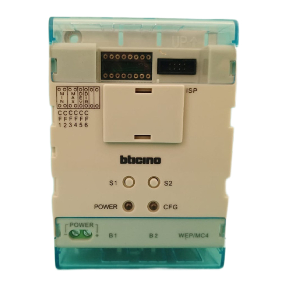 Bticino D45 Quick Start Manual
