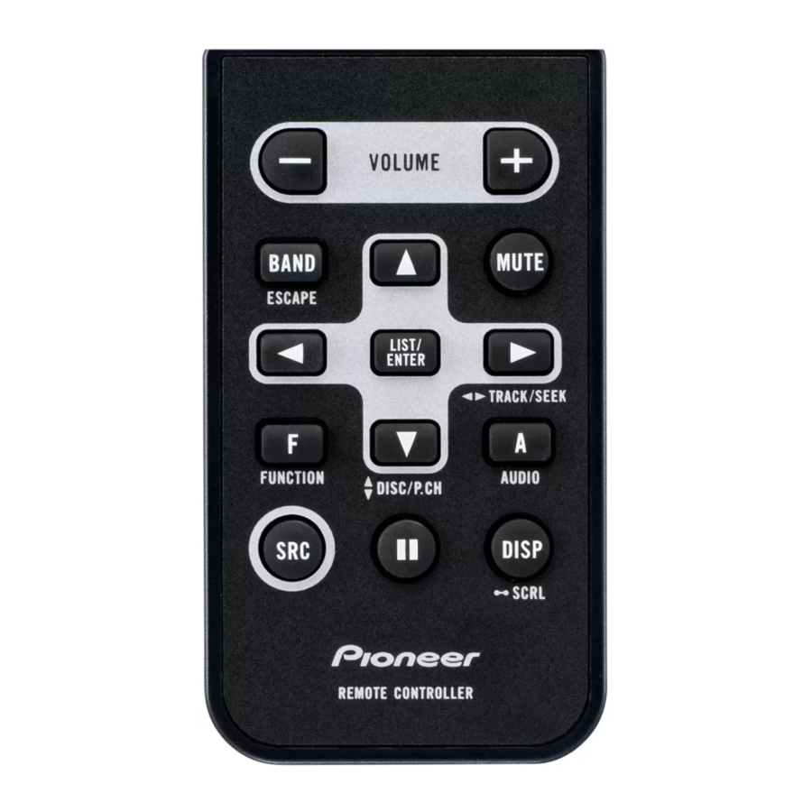 Pioneer CD-R320 - Card Remote Control Manual