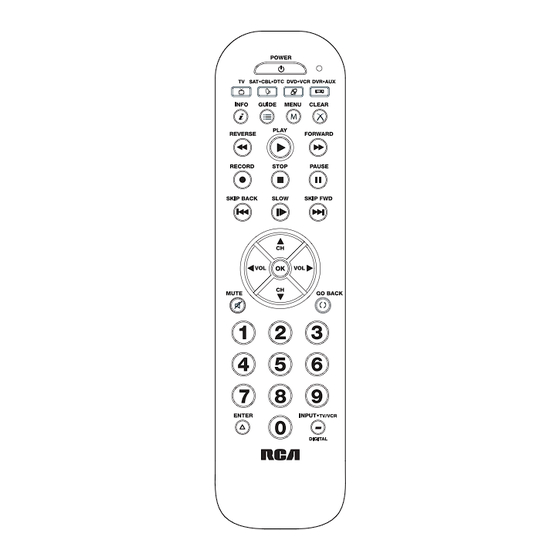 RCA RCR4373 - Universal Snowboard Remote Owner's Manual