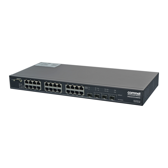 Comnet CWGE26FX2TX24MSPOE Installation And Operation Manual