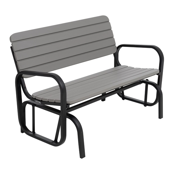 User Manuals: Lifetime GLIDER 60361 Outdoor Bench