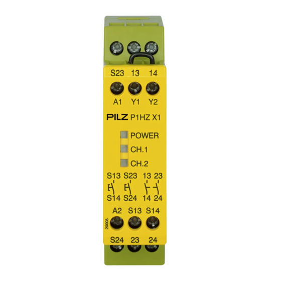 Pilz P1HZ X1 Operating Manual