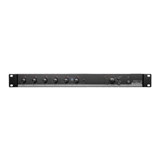 AUDAC PRE116 User Manual