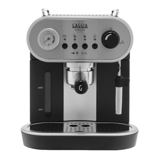 Gaggia Carezza RI8523 Operating Instructions Manual