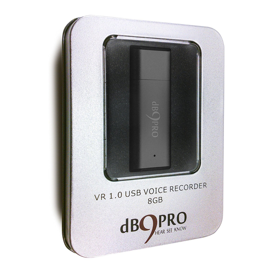 dB9PRO VR 1.0 Quick Start Up Manual