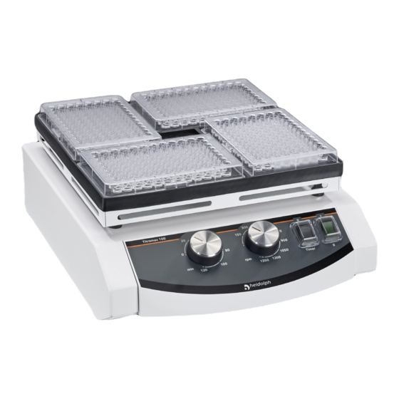 Heidolph Hei-MIX Titramax 100 Operating Manual