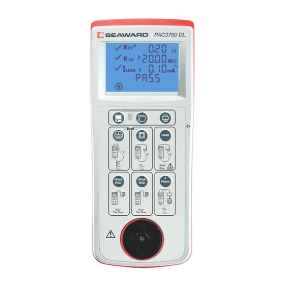 Seaward PAC3760 DL Operating Instructions Manual