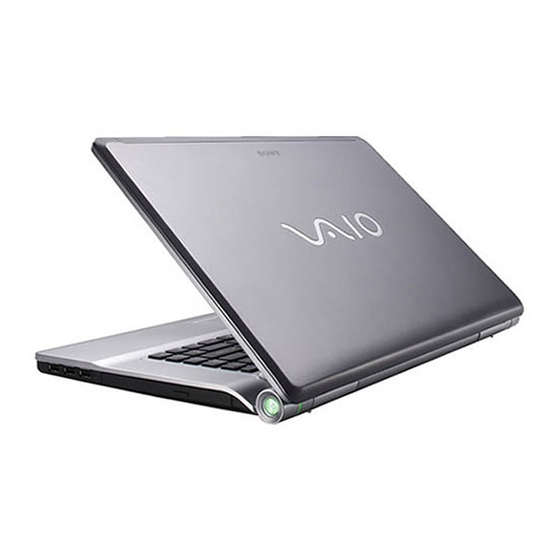 Sony VAIO VGN-FW Series Operating Instructions - Hardware Manual