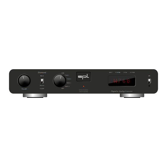 SPL Diamond Premium DAC Preamplifier Manuals