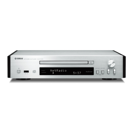 Yamaha Audio CD-NT670 Owner's Manual
