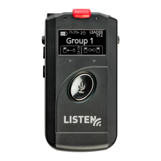 Listen Technologies Listen Talk System Manuals