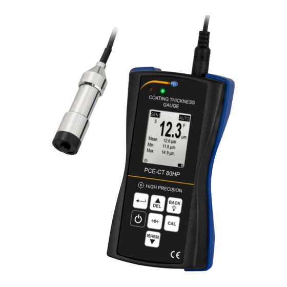PCE Health and Fitness PCE-CT 80HP User Manual