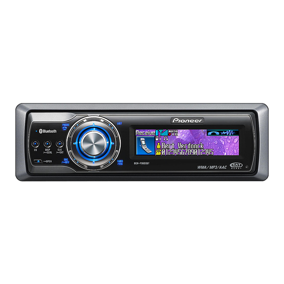 Pioneer Premier DEH-P980BT Installation Manual