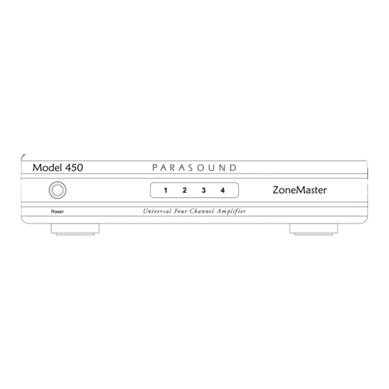 Parasound ZoneMaster Model 450 Owner's Manual