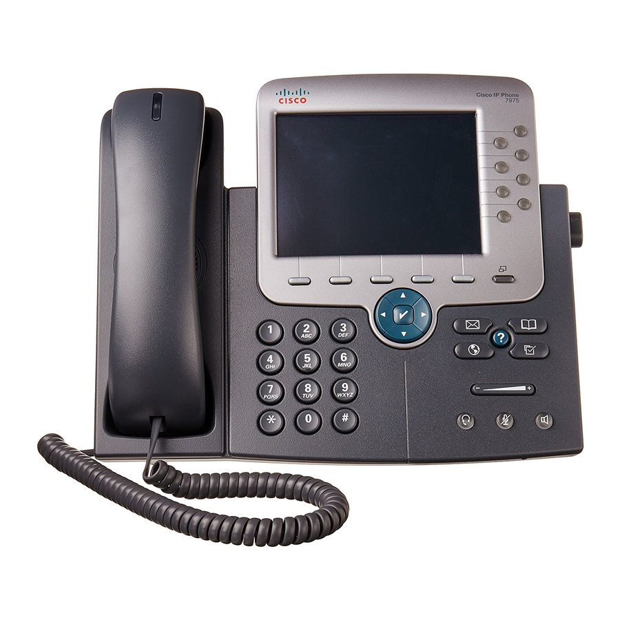 Cisco 7975G - Unified IP Phone VoIP Manuals