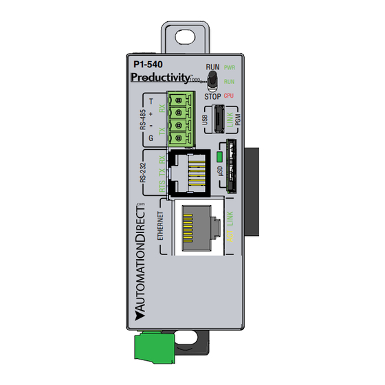 Automationdirect.com Productivity 1000 P1-540 Manual