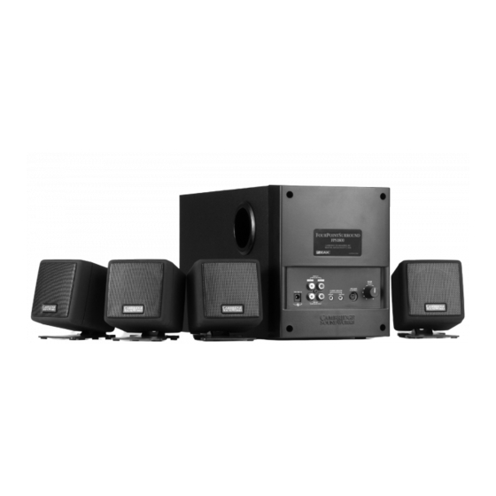 Cambridge SoundWorks FourPointSurround FPS1800 Installation And Operating Instructions Manual