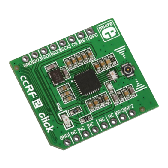 mikroElektronika ccRF2 click Quick Manual