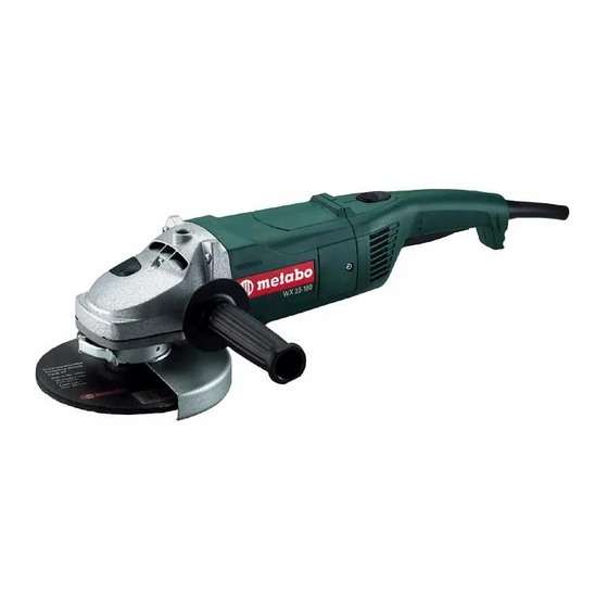 Metabo W 21-180 Instructions For Use Manual