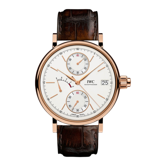 IWC Schaffhausen PORTOFINO MONOPUSHER Operating Instructions Manual