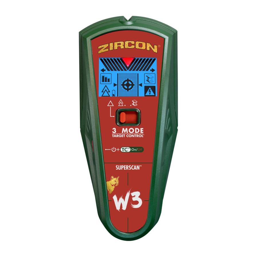 Zircon SuperScan W3 - Advanced Wall Scanner Manual