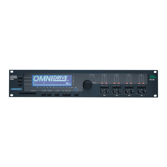 BSS Audio Omnidrive FDS-388 User Manual