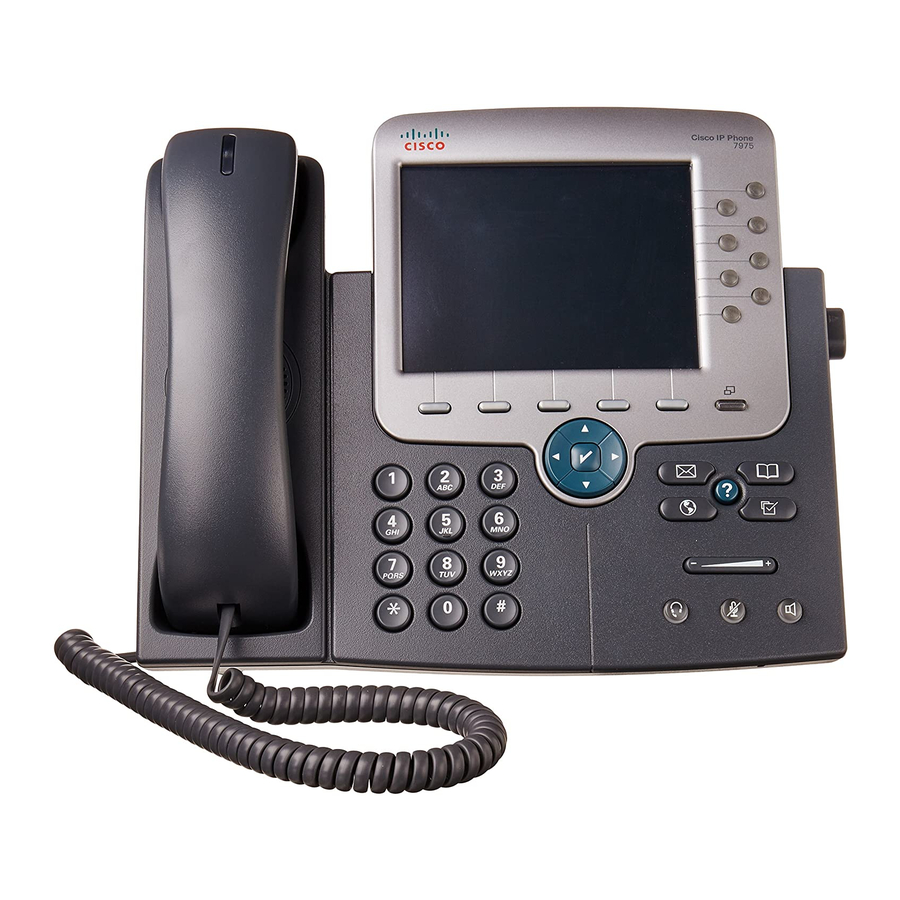 Cisco 7975G Software Manual