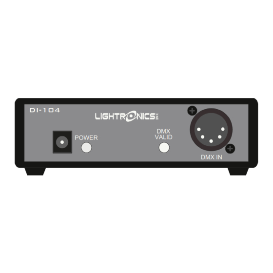Lightronics DI-104 Owner's Manual