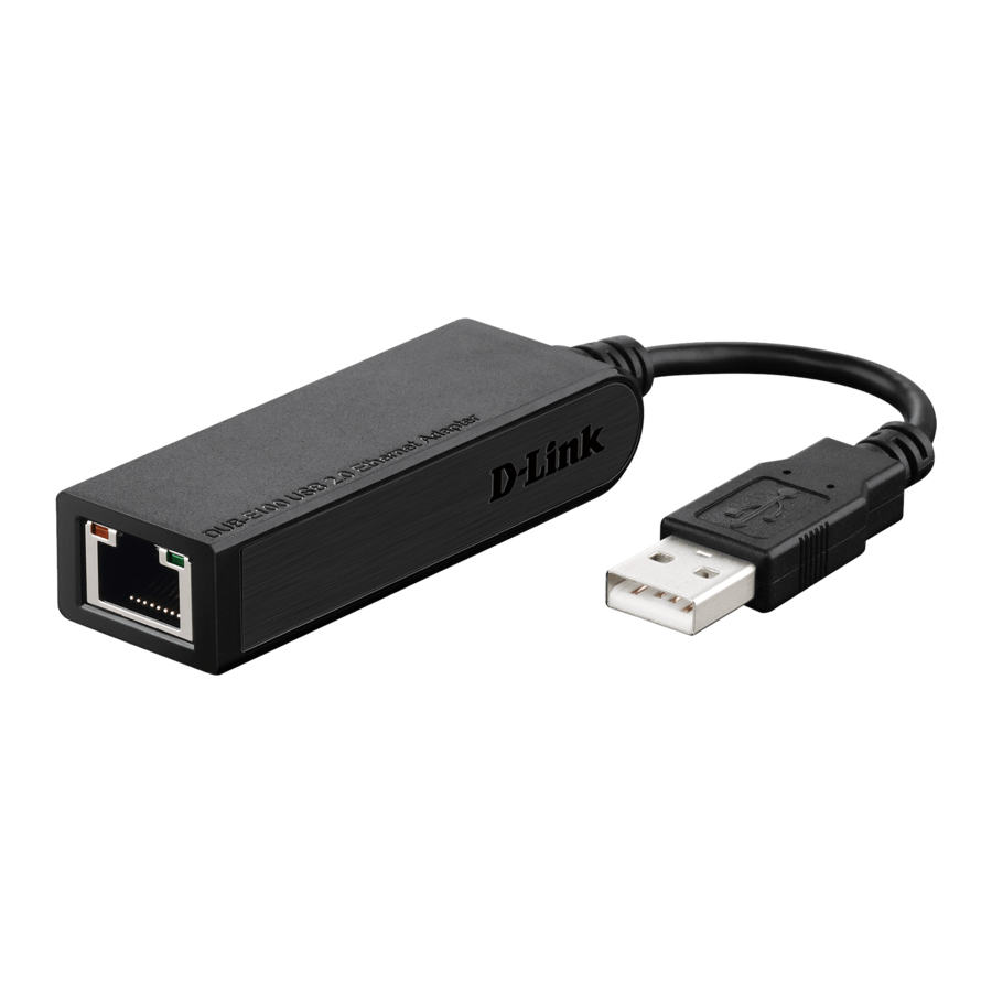 D-Link DUB-E100 - USB 2.0 Fast Ethernet Adapter Quick Install Guide