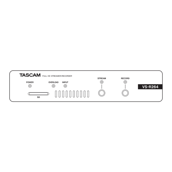 Tascam VS-R264 Reference Manual